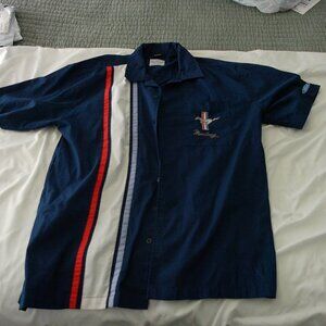 David Carey Originals Ford Mustang Embroidered Pit Garage Shirt Size XL